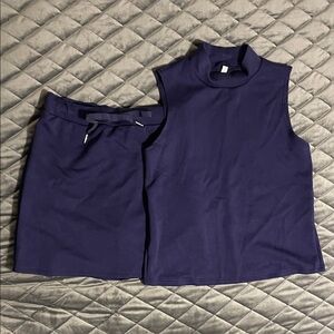 Elegant Sleeveless Navy Tank Top